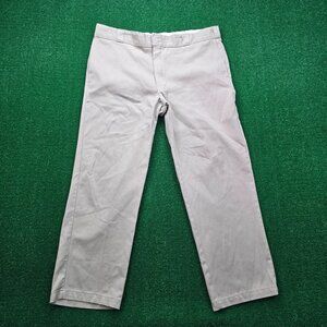 Dickies 874 Pants Mens 40x30 Beige Straight Chino Trousers Work Wear Original